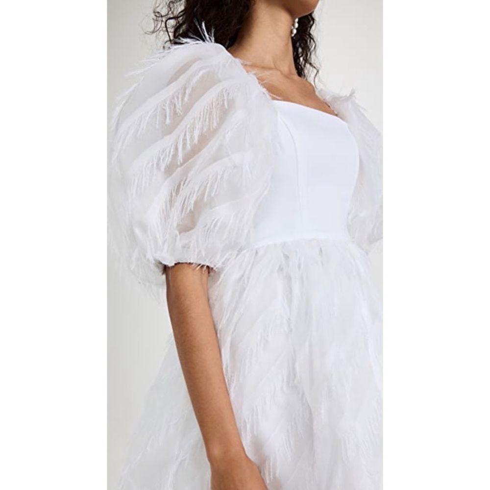 Black Halo Pepper Mini Dress White in Size 4 - Picture 2 of 10